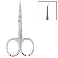 Ножницы для кутикулы глянцевые, длина 9 см, ручная заточка, 01NK-09