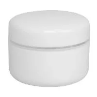 Банка белая пластиковая с серебряной полоской, 15мл Банка белая пластиковая с серебряной полоской, 15мл