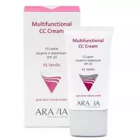 ARAVIA Professional CC-крем защитный SPF-20 Multifunctional CC Cream Vanilla 01, 50 мл./12 ARAVIA Professional CC-крем защитный SPF-20 Multifunctional CC Cream Vanilla 01, 50 мл./12