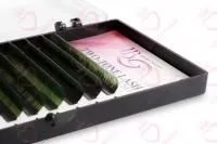 Двухтоновые зеленые ресницы омбре I-Beauty Двухтоновые зеленые ресницы омбре I-Beauty